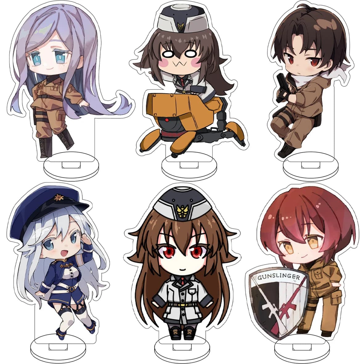 Anime 86: Eighty-Six Vladilena Mirize Nouzen Gunslinger Friederike Rosenfeldt Cos 10CM Acrylic Figure Stand Cute Ornaments Gifts