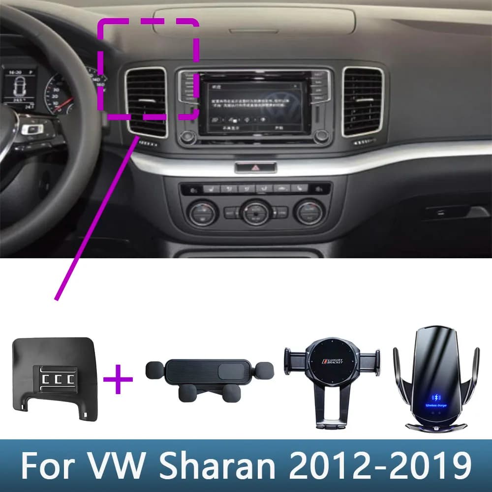 Per Volkswagen VW Sharan 2012 2013 2014-2019 Supporto Del Telefono Per Auto Speciale Staffa Fissa Base di Ricarica Senza Fili Accessori Interni