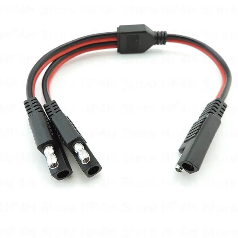 Cavo di prolunga di alimentazione 14AWG 20A SAE da 1 a 2 Cavo di cablaggio con spina a sgancio rapido per caricabatterie per pannelli solari per auto e moto