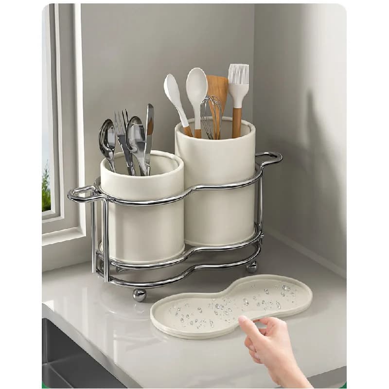 Thickened stainless steel holders, kitchen holders, wand holders, knives, forks, drainage