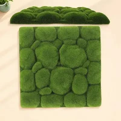 2 Pieces Foam Panel Green Musk Effect, Artificial Plants for Wall Decoration, Accessories for Micro Landscapes and Floral Compositions