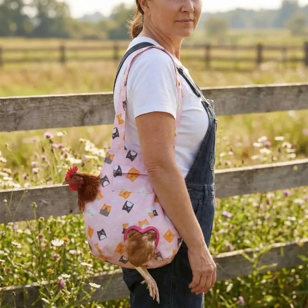Portable Chicken Holder Bag Large Capacity Breathable Chicken Sling Carrier with Handle Durable Pet Goose Travel Bag