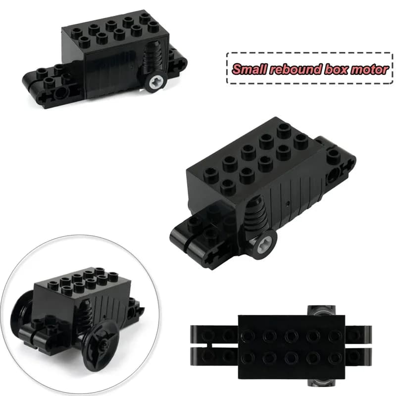 1PCS/2PCS/4PCS Piccola Scatola di Rimbalzo MOC Building Blocks Montaggio Auto Funzioni di Alimentazione Pull-back motore Per Il Veicolo Giocattoli Parti di Mattoni