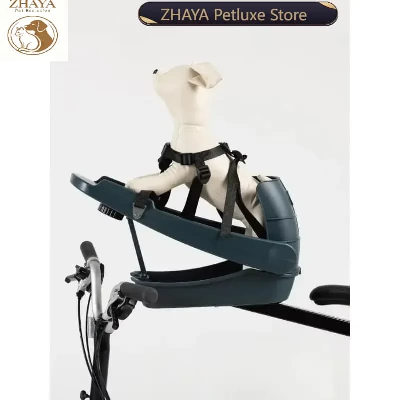 ZHAYA Portable Foldable Pet Bike Basket Carrier for Small Medium Dogs Cats Safe Cycling Seat Front Rear Mount Travel Bag