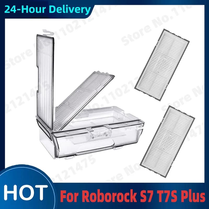 Nuovo contenitore per la polvere con parti filtranti per Roborock S7 S70 T7S Plus S75 Robot Aspirapolvere, accessori filtro HEPA lavabile