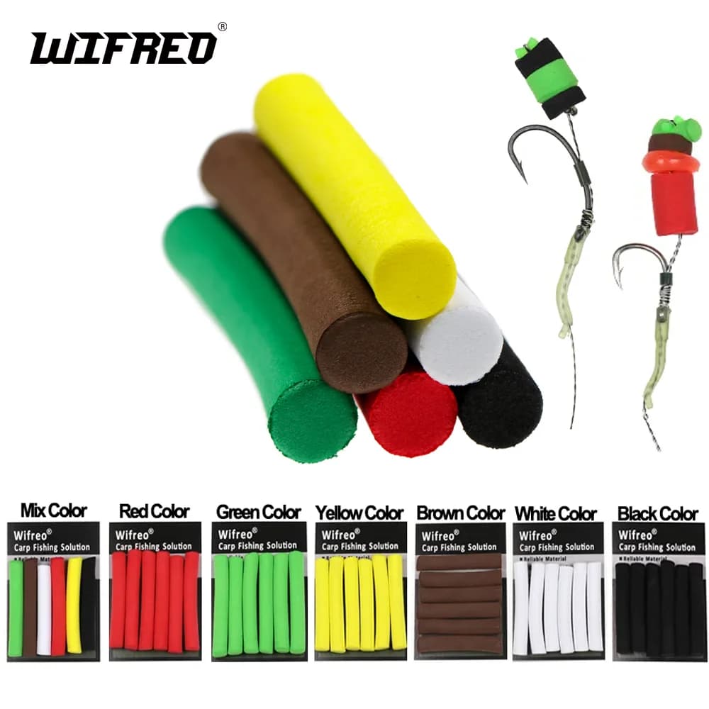 Wifreo 12PCS/2 borse 3mm 5mm 8mm Pesca alla carpa Pop Up Schiuma Zig Rig Bastoni di schiuma Hair Rig Galleggiante Pesca alla carpa Esca Terminale Attrezzatura