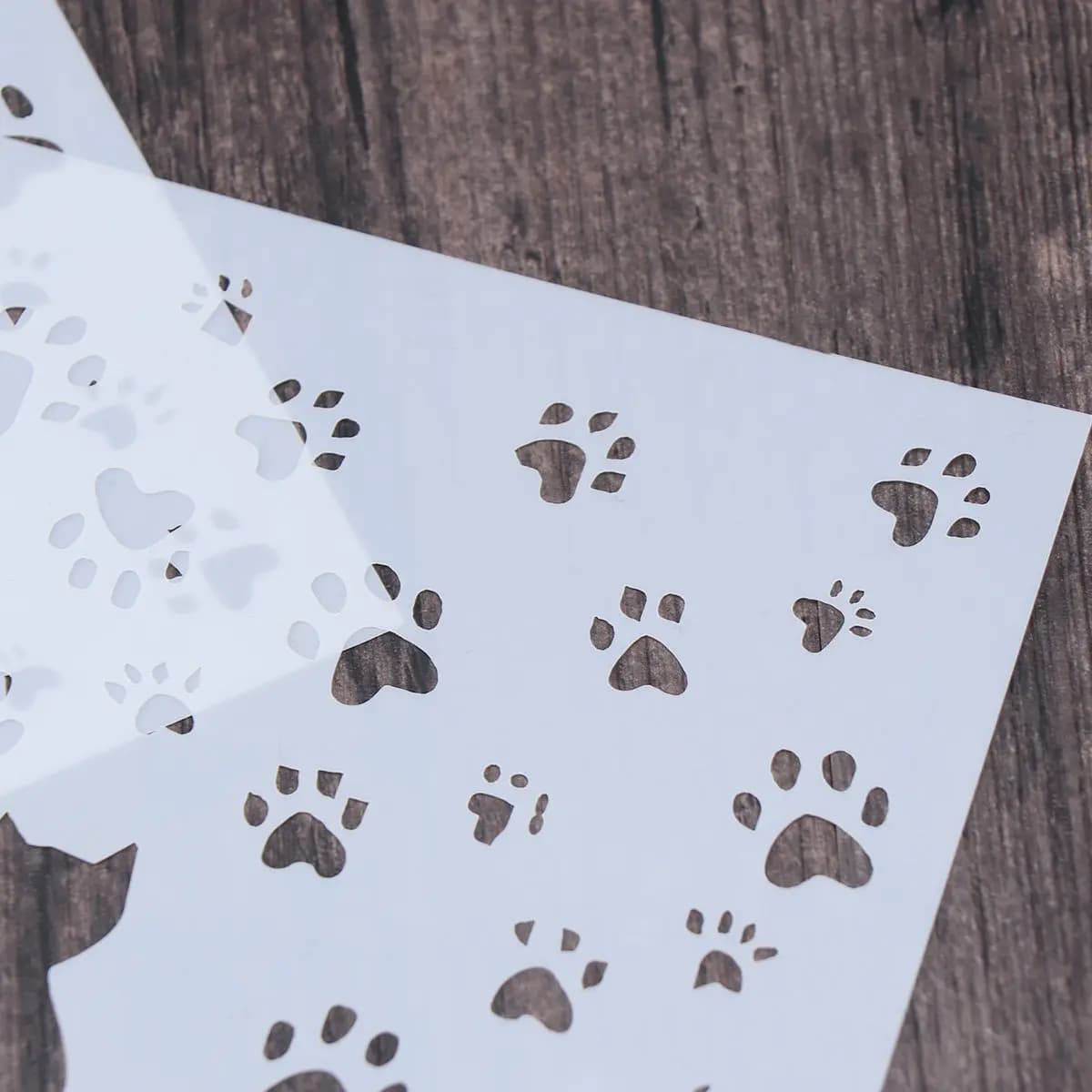 3Pcs Cat Design Stencils Drawing Templates for Adults DIY Art Projects Notebook Album Sketchbook Graffiti Hollow Cut Tools