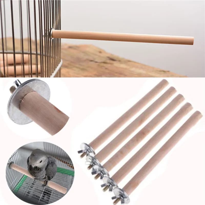 Pappagallo Pet Raw Standing Stick Hanging Wood Stand Rack Toy Sticks Copper Width Sticks For Sand For Birds Bar Supplies For Pet