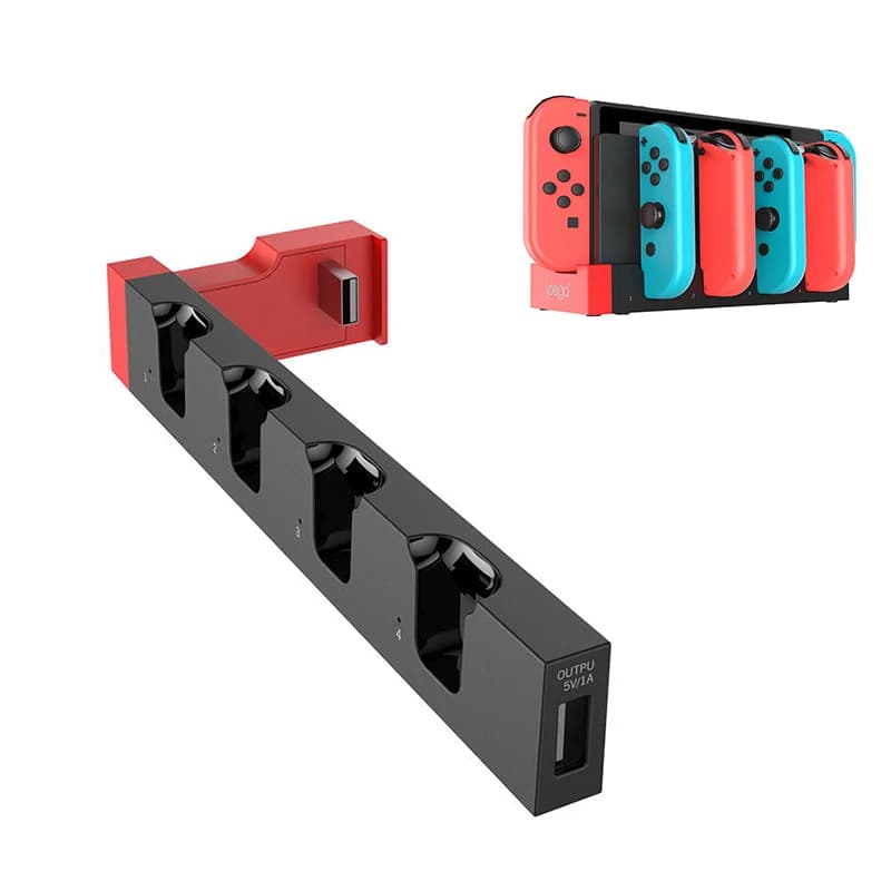 Stazione dock di ricarica per Joycon N-Switch e Switch OLED Carie fino a 4 controller compatibili con il modello Switch e Switch OLED
