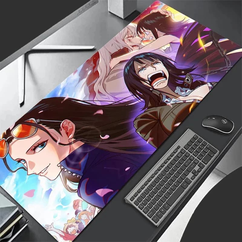 Sexy Japanese Soul Mouse Mat, Purple, for Gamer, Kawaii O-one P-piece, Keyboard Mat XL, Nico Robin