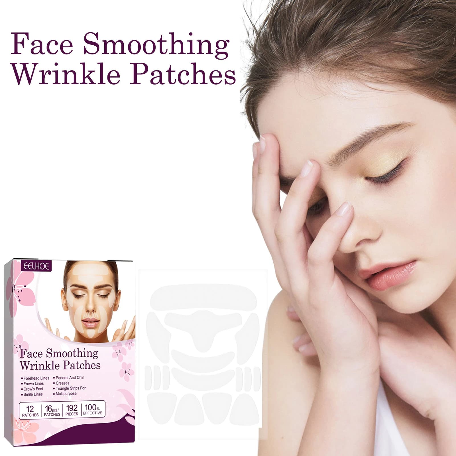 EELHOE Facial Care Patch: Firming, Moisturizing, Facial Lifting, Reducing Facial Skin Aging & Forehead Wrinkles Treatment Patch