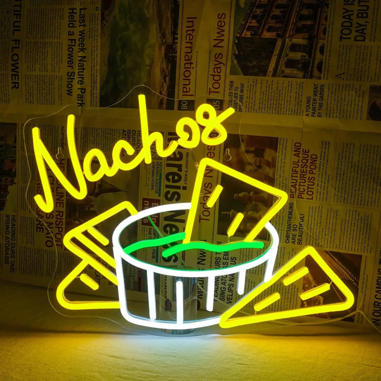 Nachos Insegna al neon Formaggio Cibo Luce al neon a LED per ristoranti Cibo Camion Bar Ambiente Club Negozio Affari Decorazione da parete Regalo di compleanno