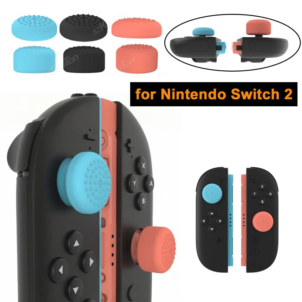 Per Nintendo Switch 2 Impugnature per pollice Cappucci per joystick in silicone antiscivolo 3 altezze di dimensioni Design ergonomico per accessori da gioco Switch2