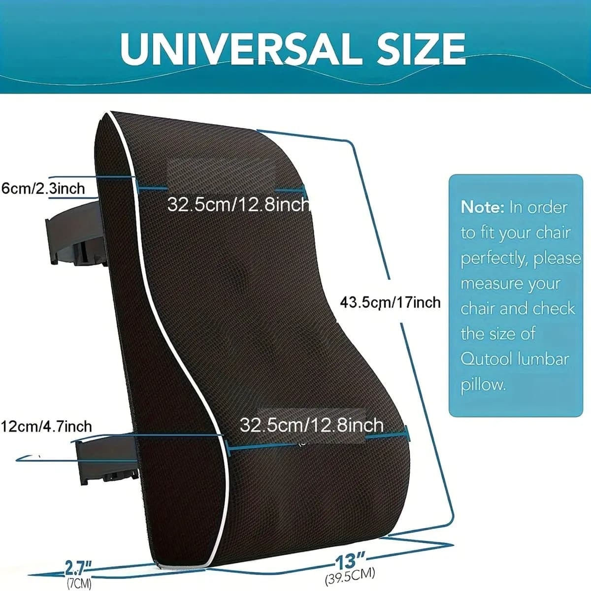 A38F Cuscino di supporto lombare Memory Foam Cuscino per seggiolino auto Allevia il mal di schiena Morbido e confortevole per l'auto da ufficio