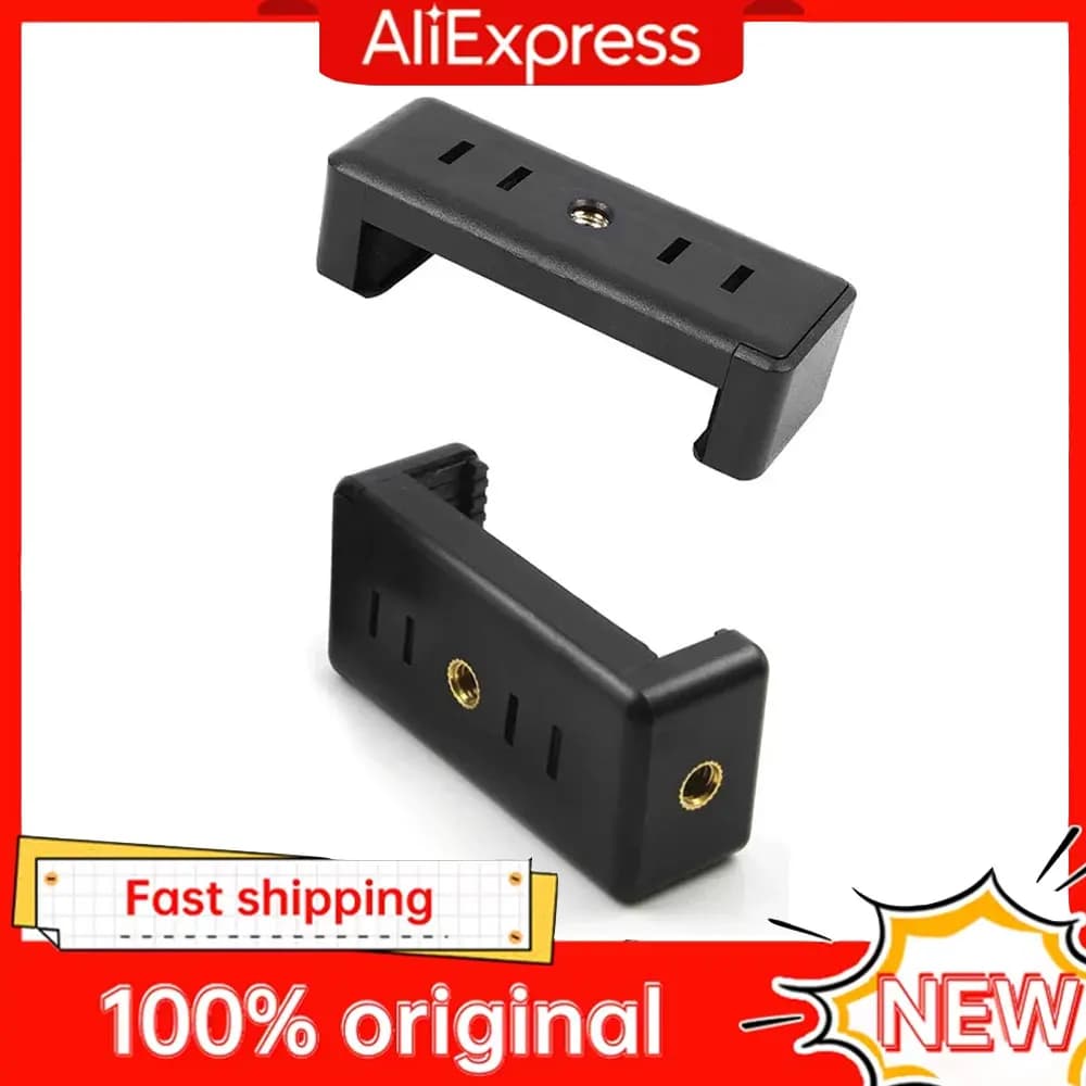 Per treppiede Mobile Smart Phone Accessori universali Supporto per treppiede Supporto per telefono Clip Supporto per foro per vite da 1/4 di pollice