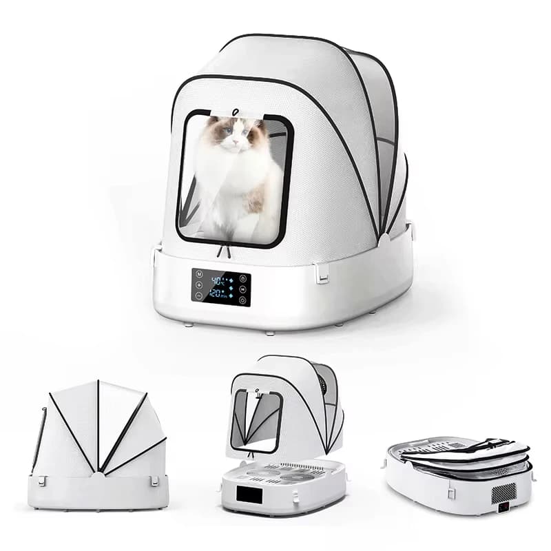Foldable Pet Hair Dryer Box Ultra Silent Portable Eco-friendly Pet Hair Dryer Automatic Box for Dogs and Cats