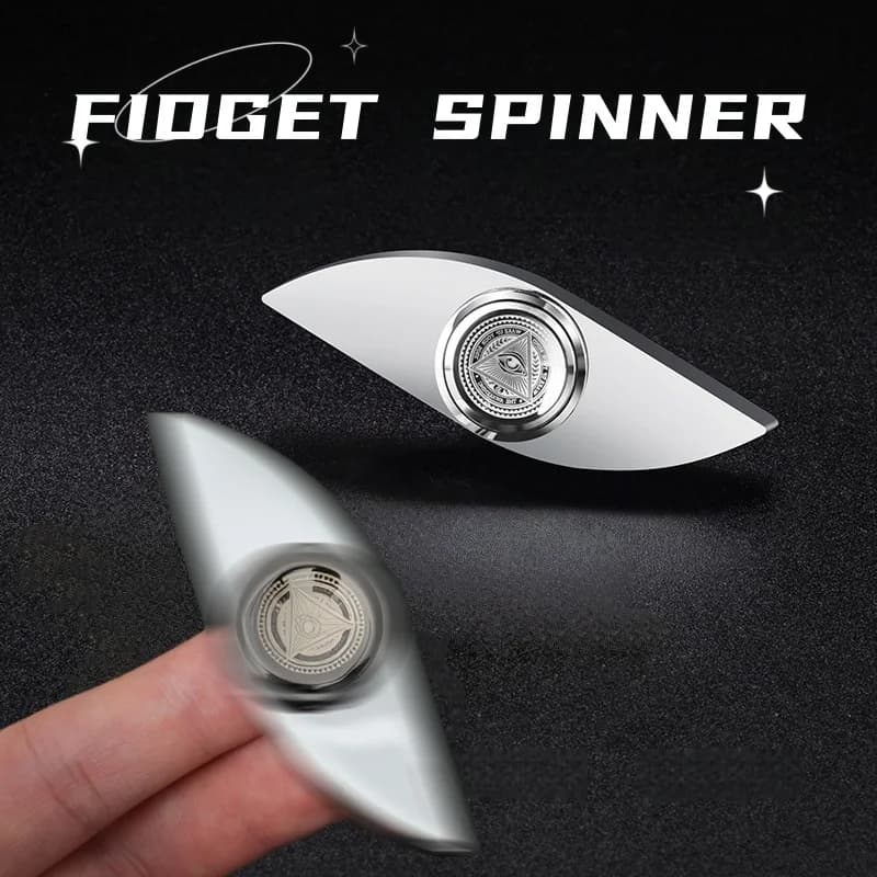 Occhio in metallo Trottola Punta delle dita Giroscopio a due foglie EDC Agitarsi Giocattolo Ansia e autismo Sollievo Spinner Scrivania da ufficio Giocattolo per regalo per adulti