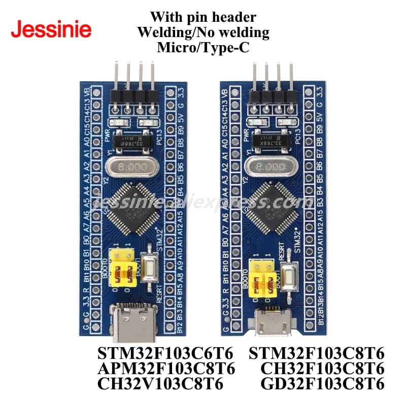 STM32F103C6T6 STM32F103C8T6 APM32F103C8T6 CH32F103C8T6 CH32V103C8T6 GD32F103C8T6 per scheda di sviluppo Arduino Micro/Type-C