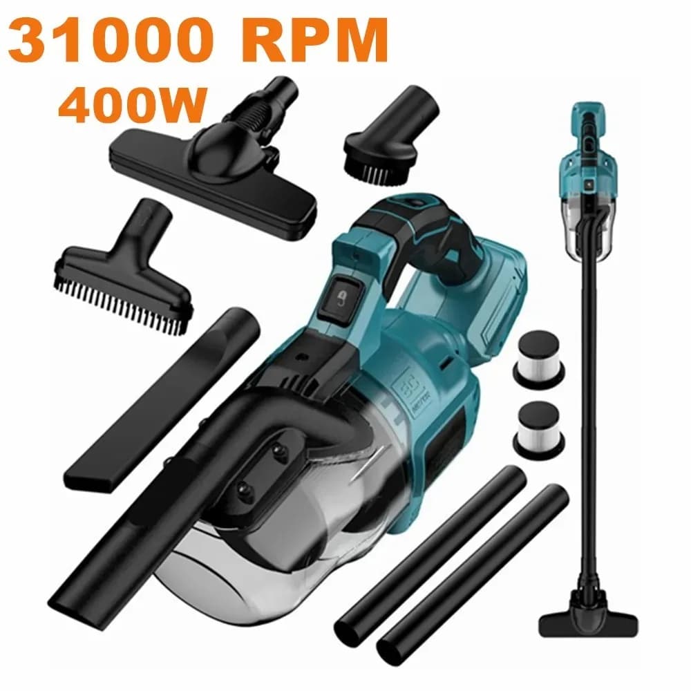Wireless portable vacuum cleaner with 6 tubes 2 filters Electric vacuum cleaner for battery Makita 18V (without battery)