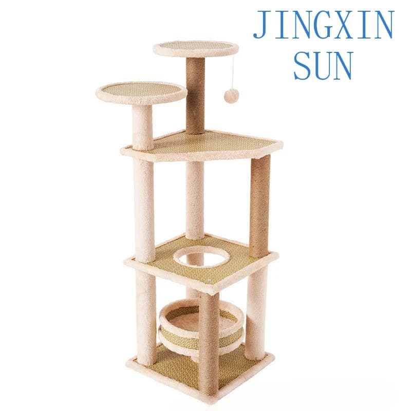 Cat climbing framenest tree integrated scratching column jumping platform shelf big toy