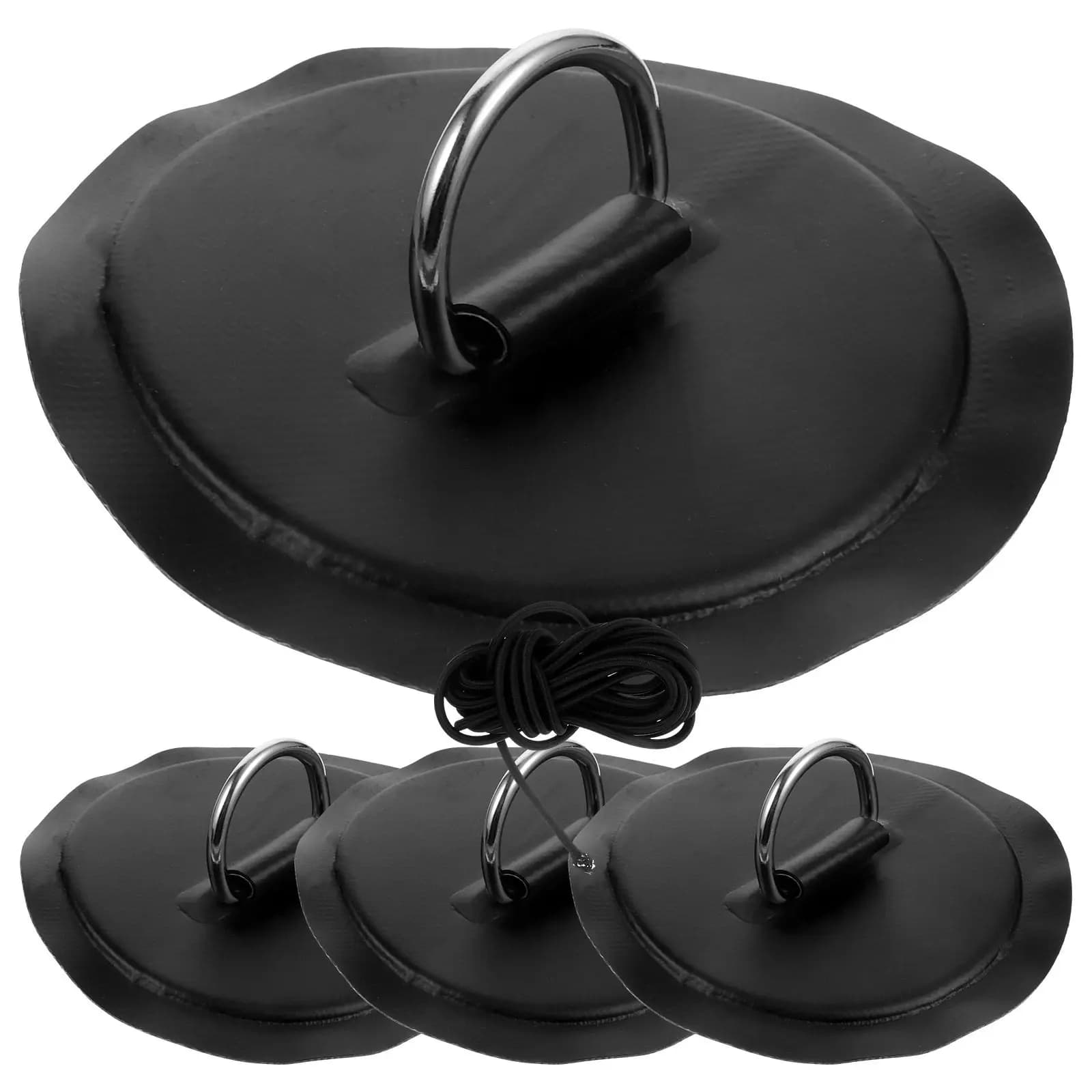 Set di 1 fibbia rinforzata a D con patch per kayak, canoa, gommone, zattera gonfiabile, tavola da surf, paddle board - Fissaggio di sicurezza per ponte