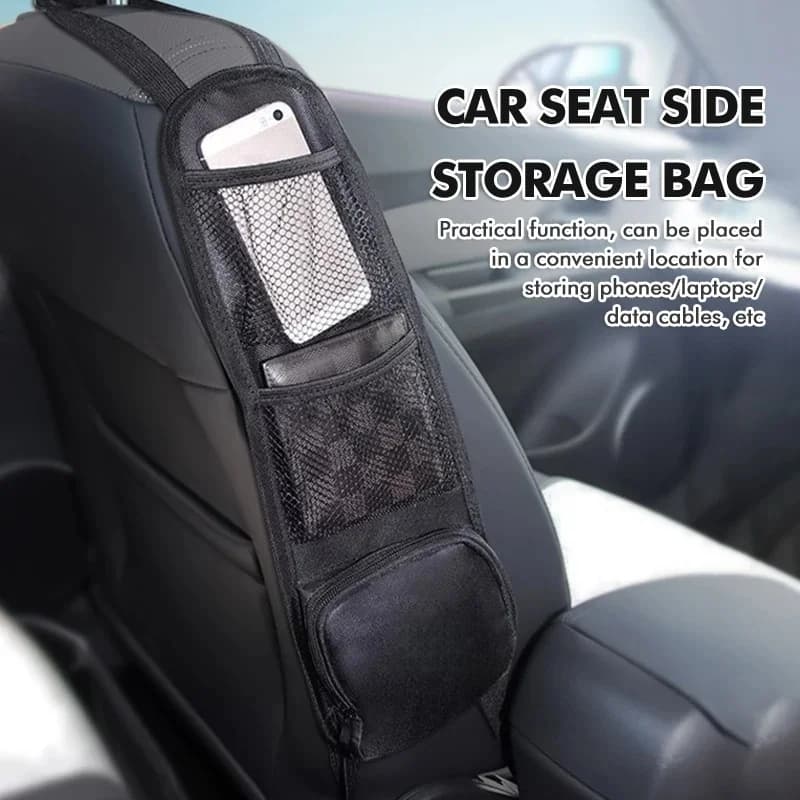 Auto Seat Organizer 42x14cm with Tablet Door, Storage Pockets and Seat Protection - Auto Accessories