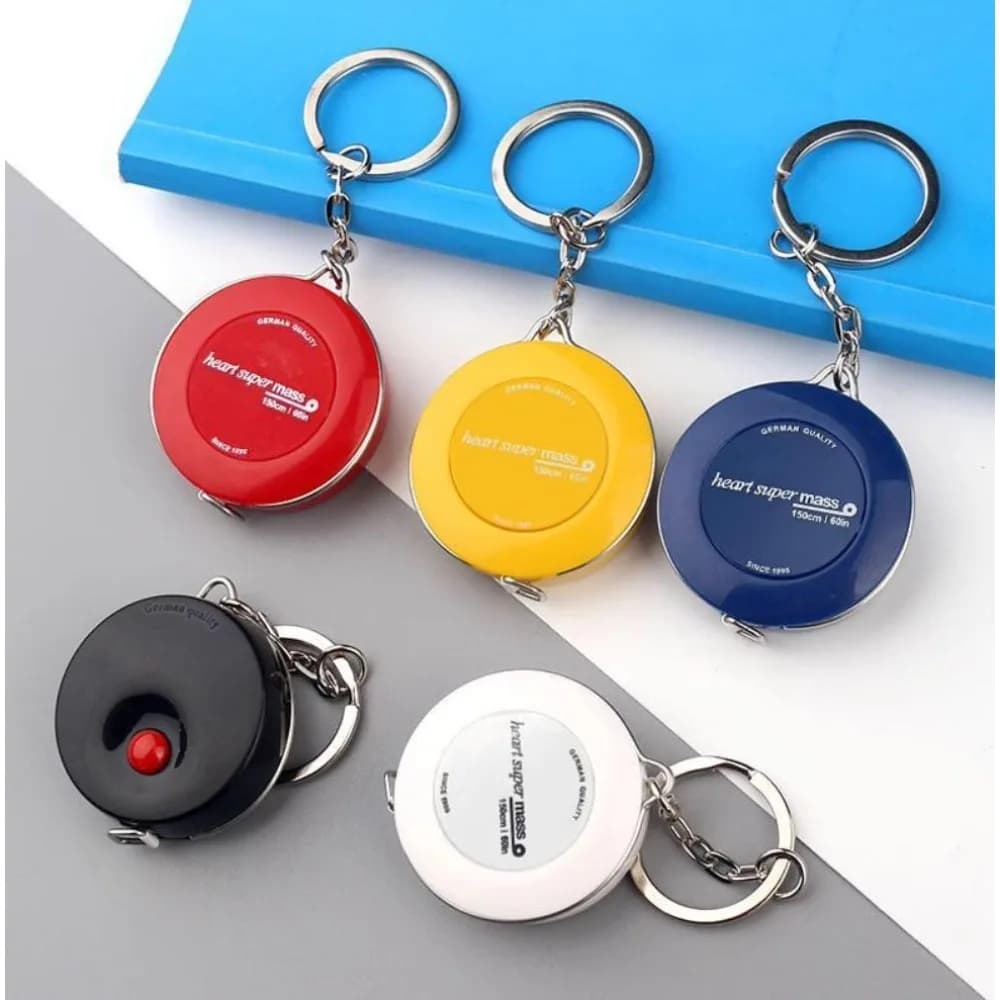 1.5M Measure Ruler Retractable Keychain Scale Inch Centimeter Tape Measure Travel Household Key Ring Mini Portable Sewing Ruler