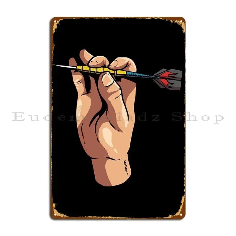 Poster in metallo con freccette e bersaglio, divertente decorazione da parete per soggiorno, stanza dei giochi e casa