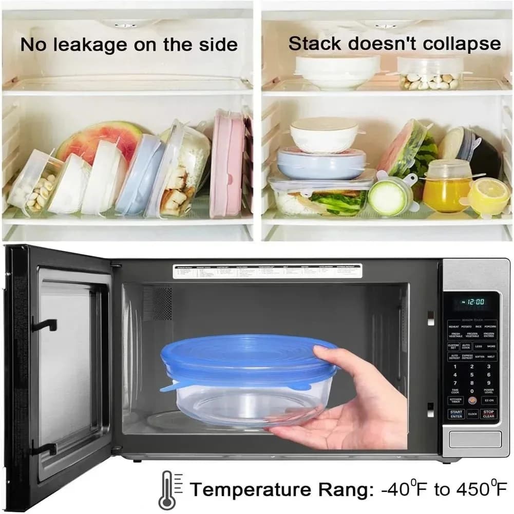 Cucina regolabile tappi elastici in Silicone copertura accessori cibo per la conservazione della cucina organizzazione piatti frigorifero contenitore generale
