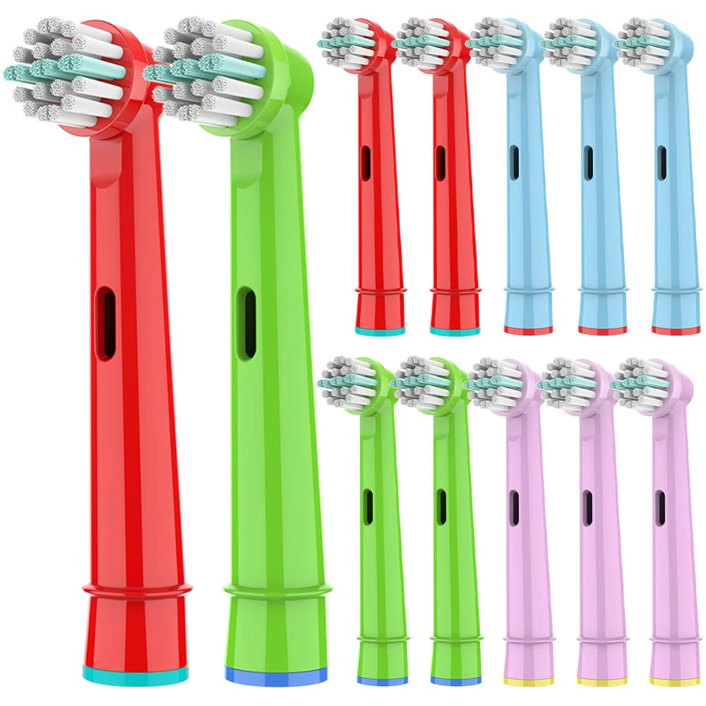 Testine di Ricambio Professionali Compatibili con Spazzolini Elettrici Oral B, Ricambi per Spazzolini Pro 1000, 1500, 7000