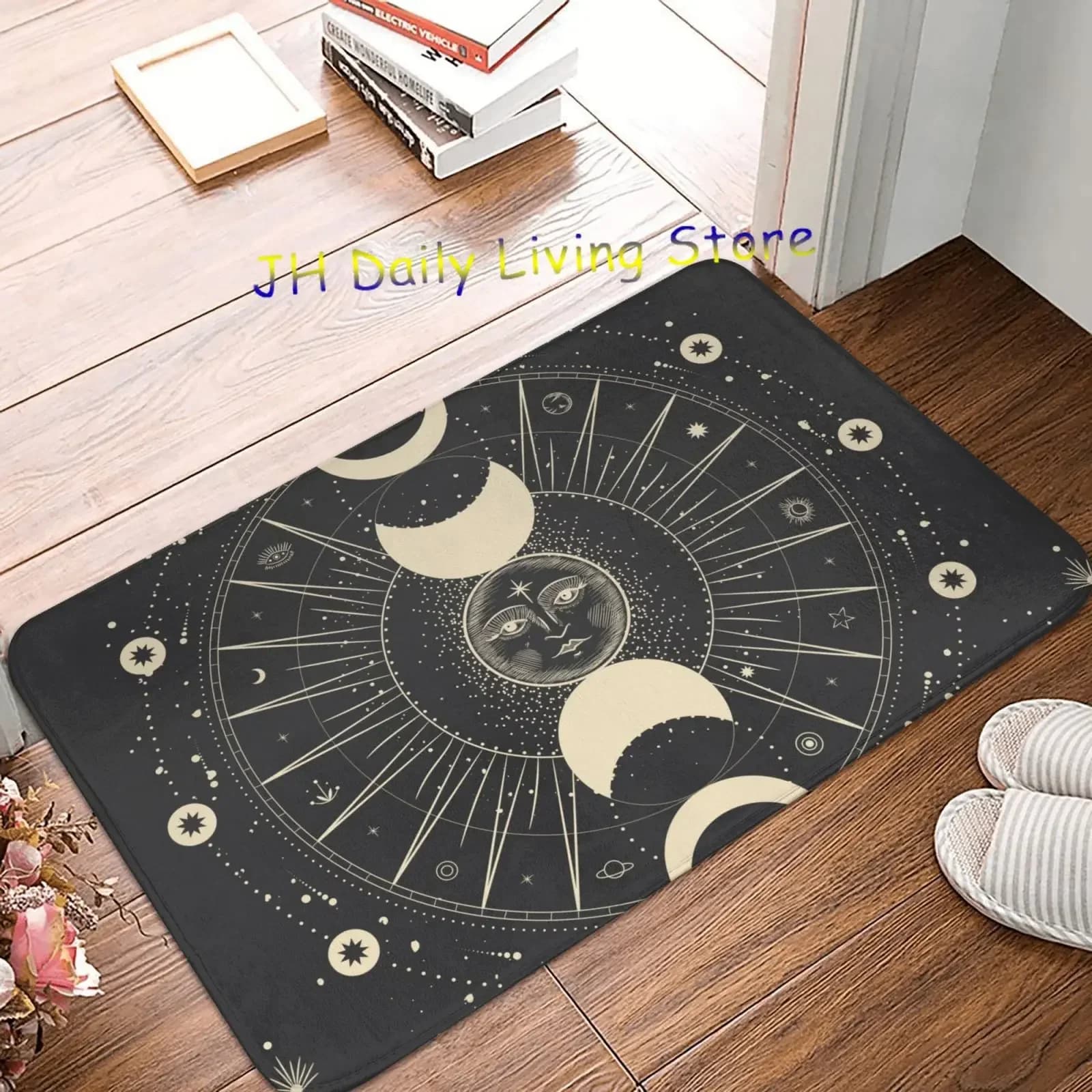 Moon Star Mystic Sun Astrologia Tarot Goth Zerbino Ingresso Tappetino per cucina Camera da letto Soggiorno Bagno Tappeti antiscivolo