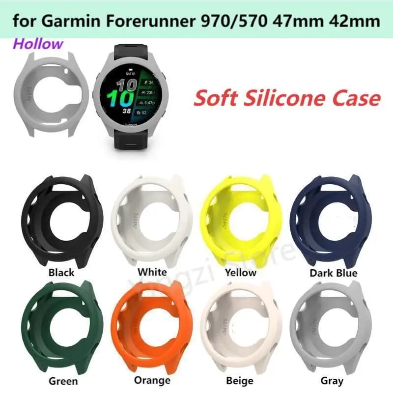 Custodia morbida in silicone per Garmin Forerunner 970 570 47mm 42mm Smart Watch Protector Shell per Forereunner 970 Accessori di copertura