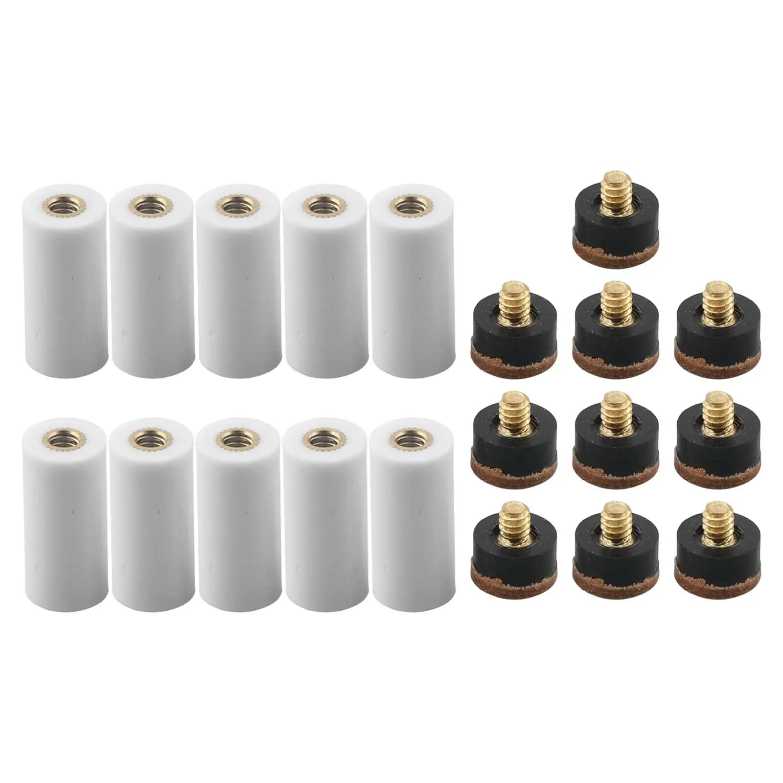 Punte per stecche da biliardo da 12 mm Kit di riparazione per stecche da biliardo Set di sostituzione completo Design di facile installazione Suggerimenti per prestazioni migliorate