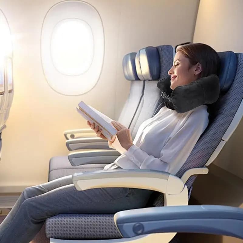 【JYA1】U Shaped Fillable Travel Neck Pillow Can Hold Clothes Pillowcase Storage Soft Fabric Portable Travel Bag Pillow