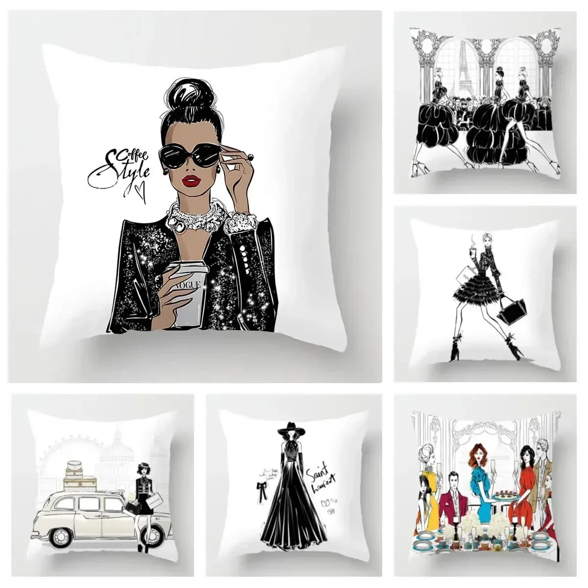 45x45cm Pillow Case Home Decoration Living Room Sofa Cushion Cover Nordic Fashion Ladies Pillowcase Decoration