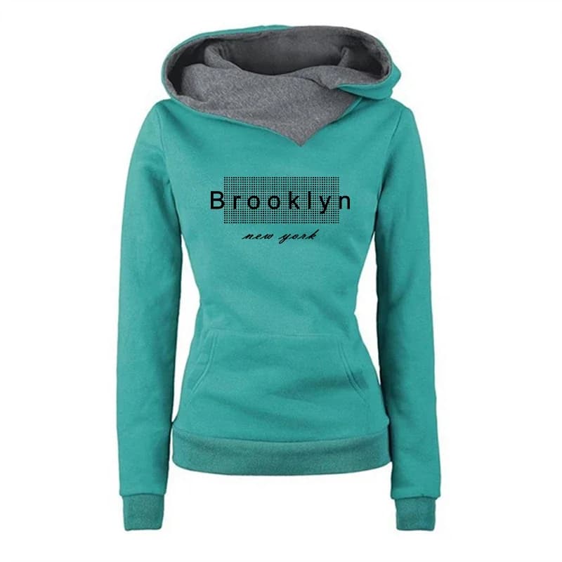 Quality Women's Hoodies Print Irregular Collar Long Sleeves Sweatshirts Outdoors Casual Sports Clothing Autumn Winter Daily Tops