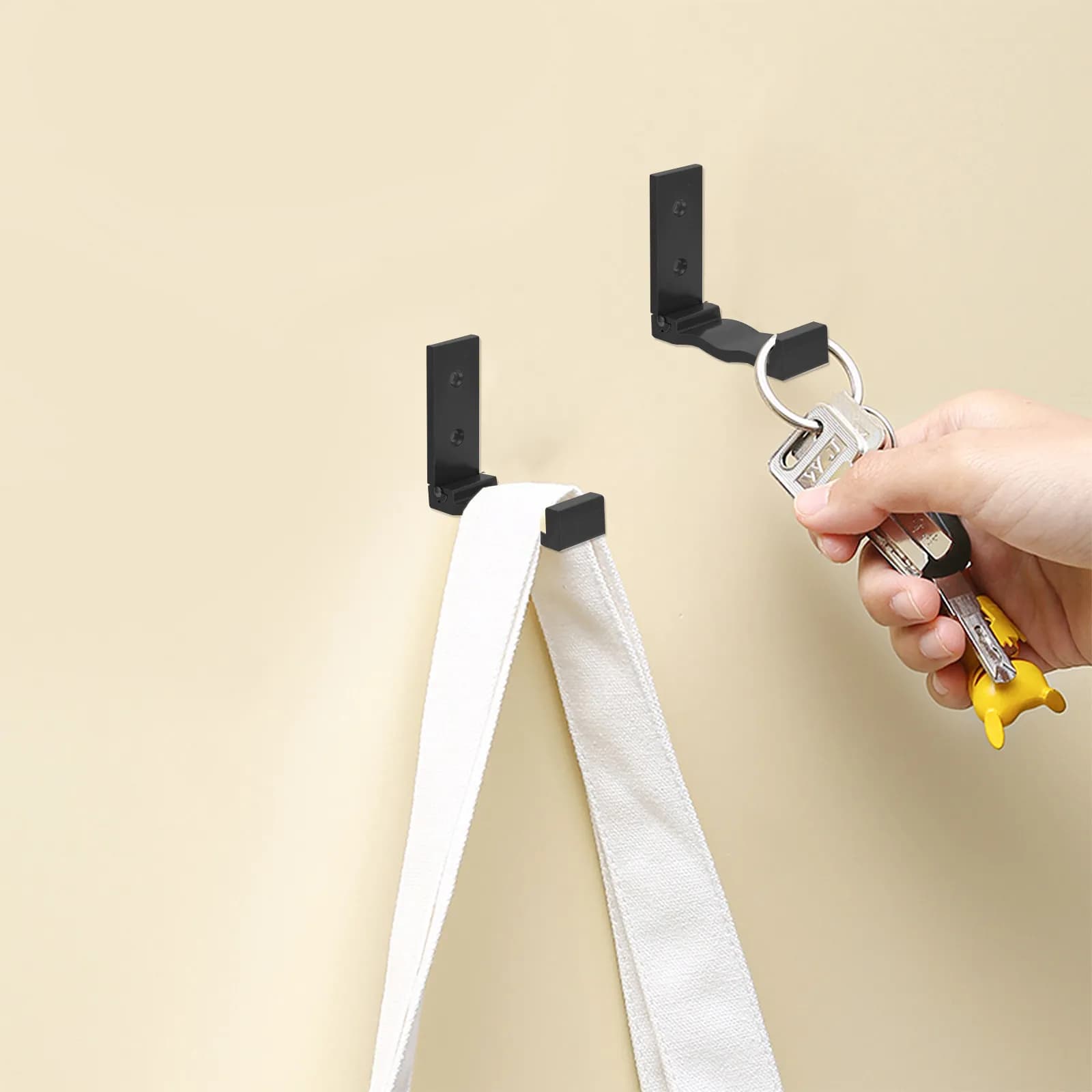 4 Pcs Folding Indoor Wall Hangers Hook Bathroom Towel Foldable Coat Clothing Clothes