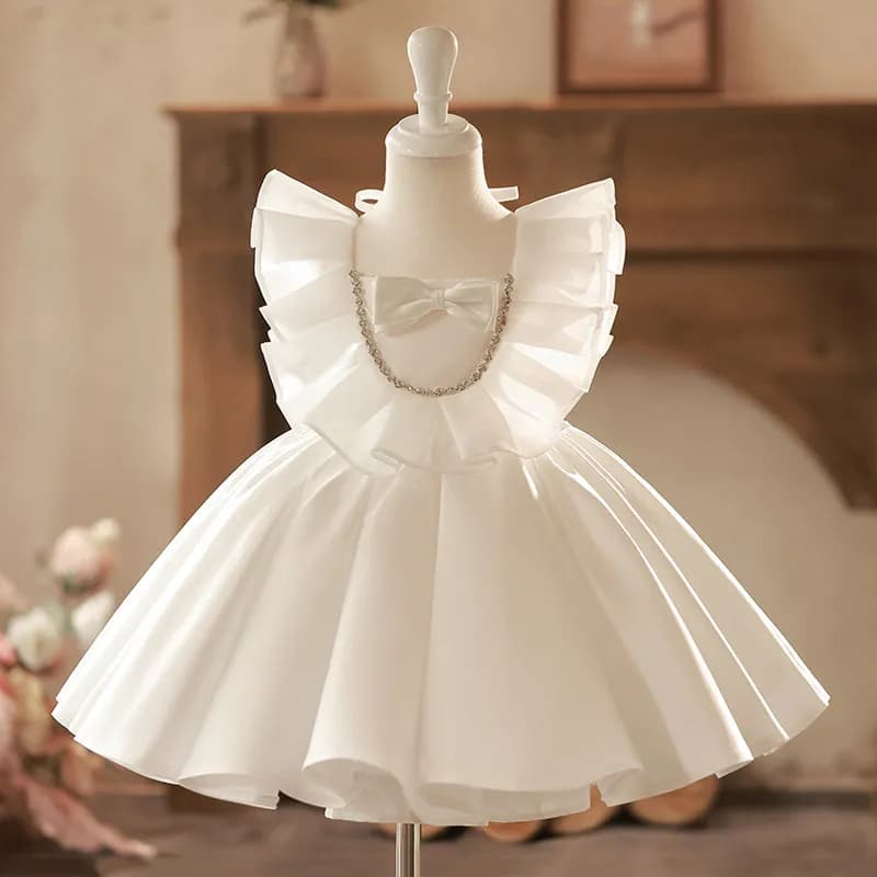 Abito da Principessa Formale per Bambine, Costume da Cerimonia, Vestito da Sposa per Bambine, Abito da Damigella per Matrimonio e Compleanno