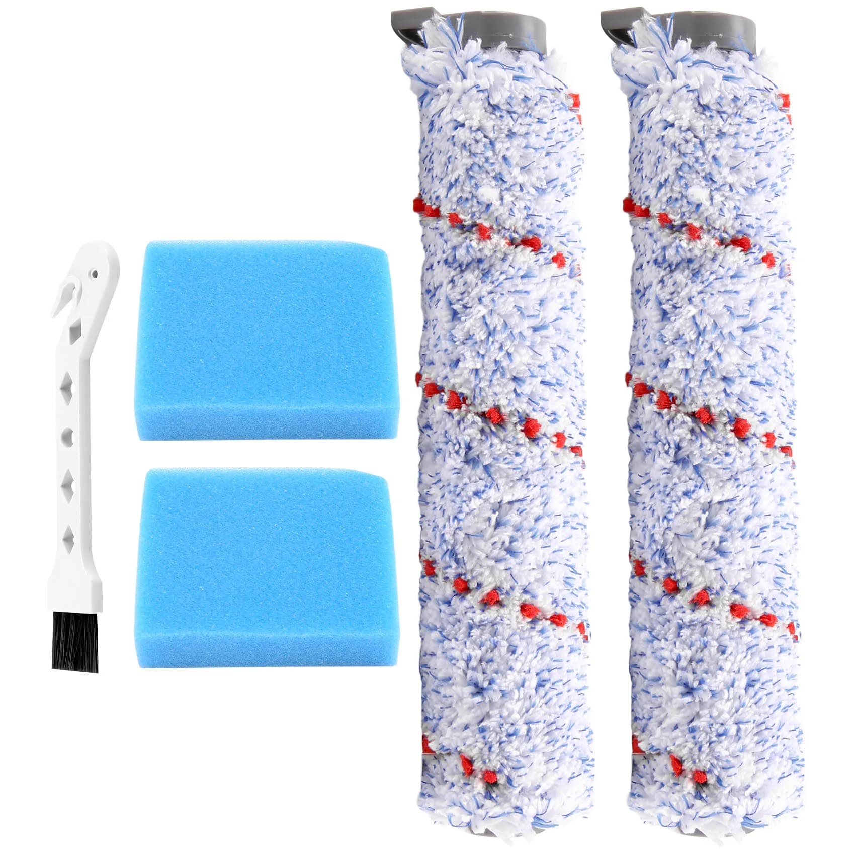 Spare brush roller A20M for wireless vacuum cleaner IFloor Wet Dry, 2 roller brush pack + 2 prefilter foam