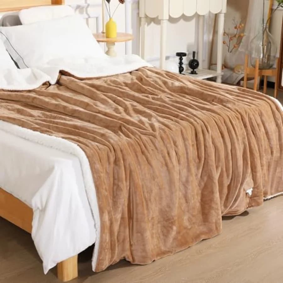 Coperta Elettrica Riscaldata Singola 157x213 cm - Morbida Coperta in Flanella Setosa e Sherpa Soffice con 9 Livelli di Calore e Timer 2-10 Ore Certificata ETL