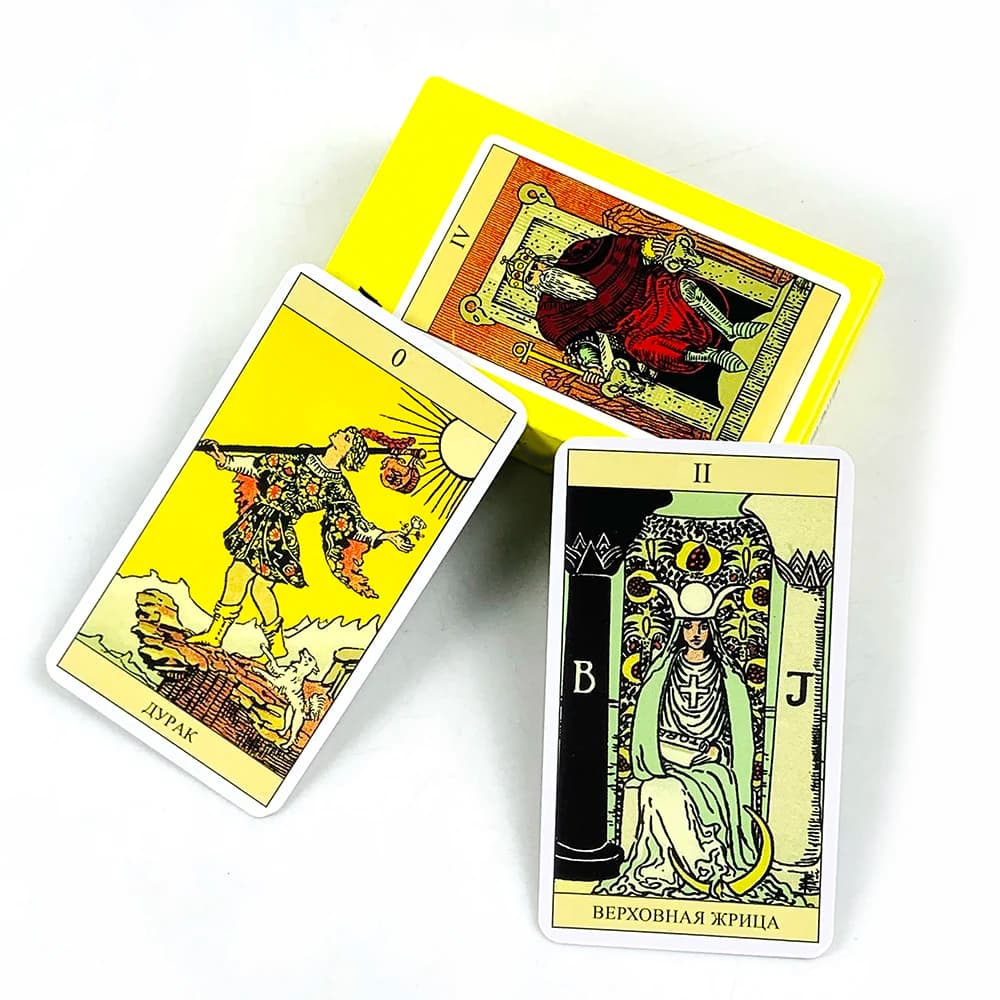 Carte dei Tarocchi russe, mazzo di 78 tarocchi con guida in carta, design classico per principianti e professionisti, ideale per divinazione e meditazione