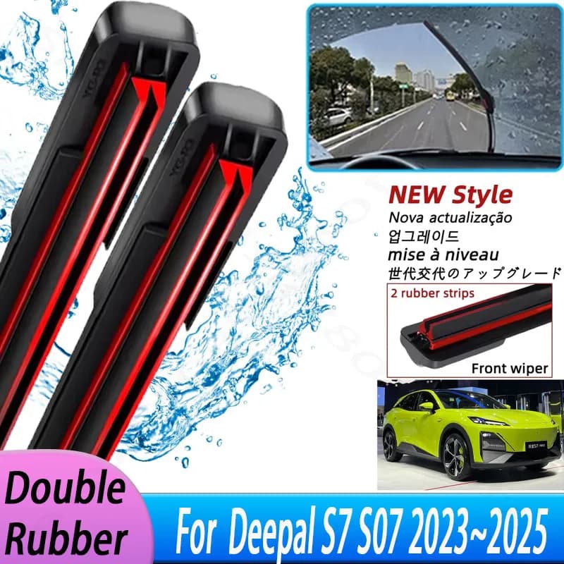 Car Accessories For Deepal S7 S07 2023~2025 2024 Car Wiper Blade Brushes Cutter Cleaning Windows Windshield Wipers Blades Parts