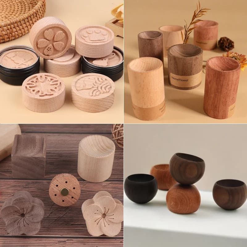 1PCS Wooden Essential Oil Aromatherapy Diffuser Wooden Diffuser Eco-Friendly Fragrance Diffused Wood Portable Box Aromatherapy