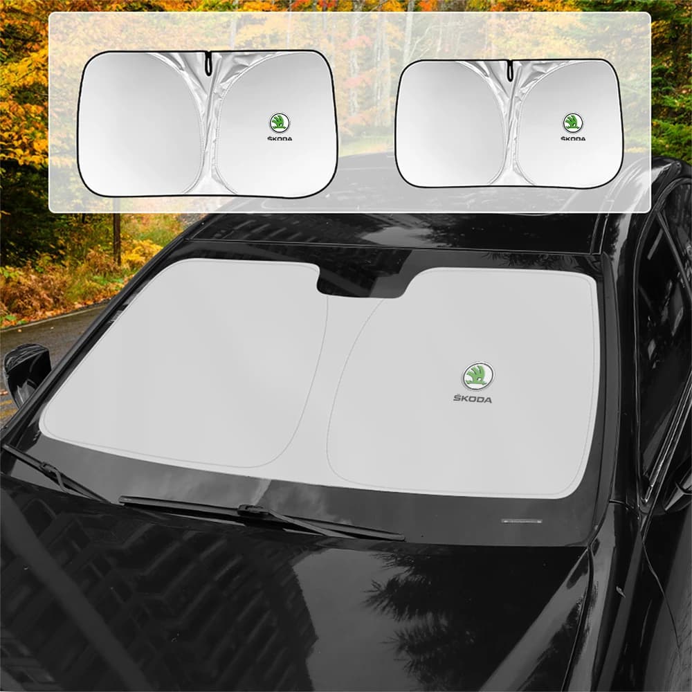 Windshield Sunshade Car Window Sun Shade Cover Auto Sun Visor For Skoda Octavia 2 3 Karoq VRS Scala Fabia A7 A5 VII Kodiaq Rapid