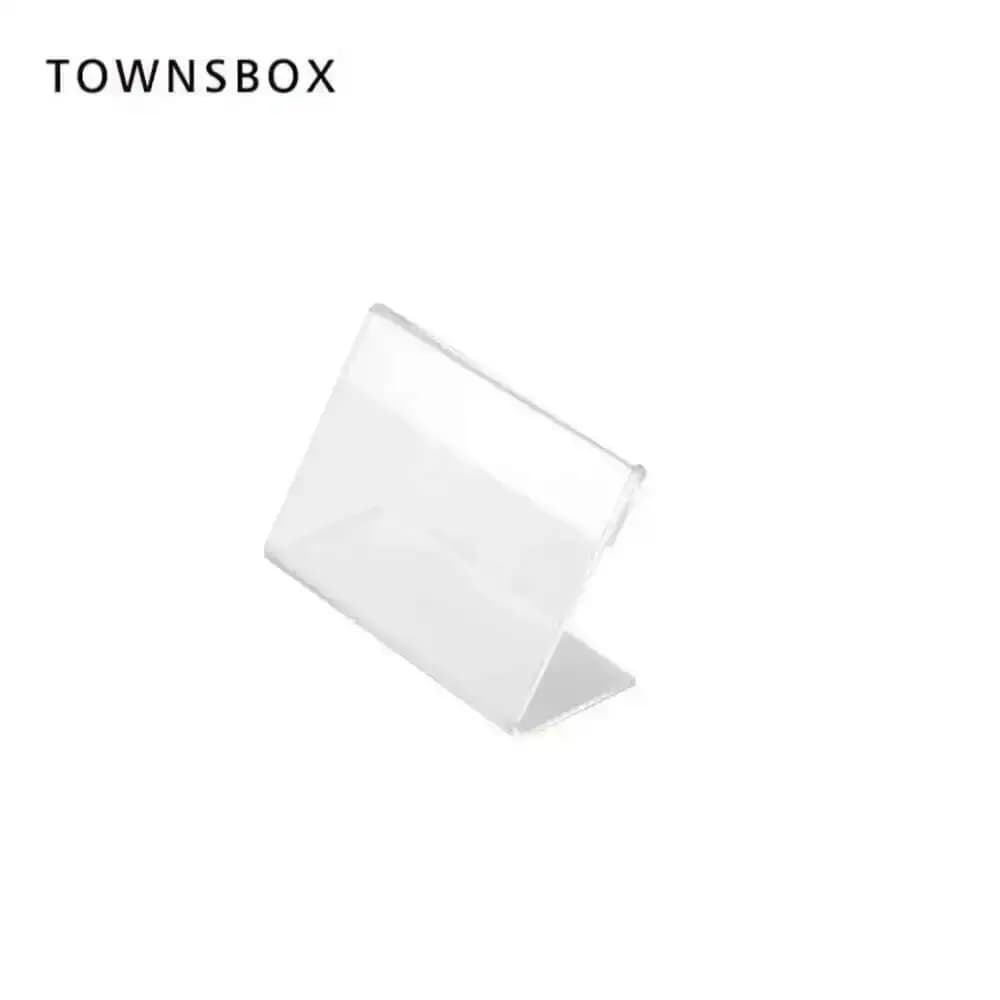 30 Pezzi Mini Espositori a L in Acrilico Trasparente per Cartellini Prezzi, Supporti da Banco 4x2cm, Piccoli Porta Etichette per Gioielli