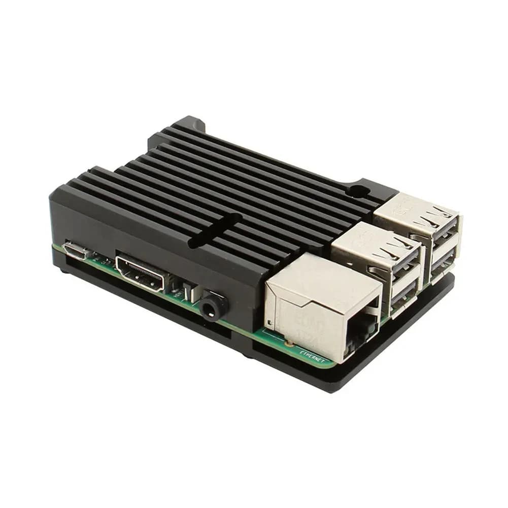 For Raspberry Pi 3 Model B Aluminum Case with Optional Dual Cooling Fan Heatsink Model B+ Metal Shell Enclosure Kit