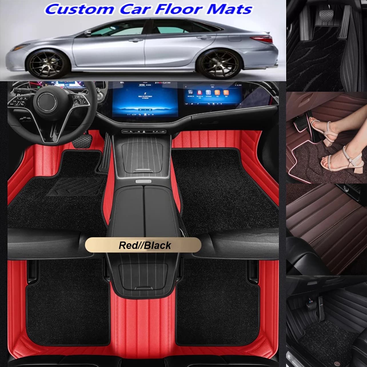 Tappetini per auto personalizzati 5D per Acura TLX 2014-2023 anni Tappeti per auto Doppio strato Piede Coche Coperta Accessori Fodere