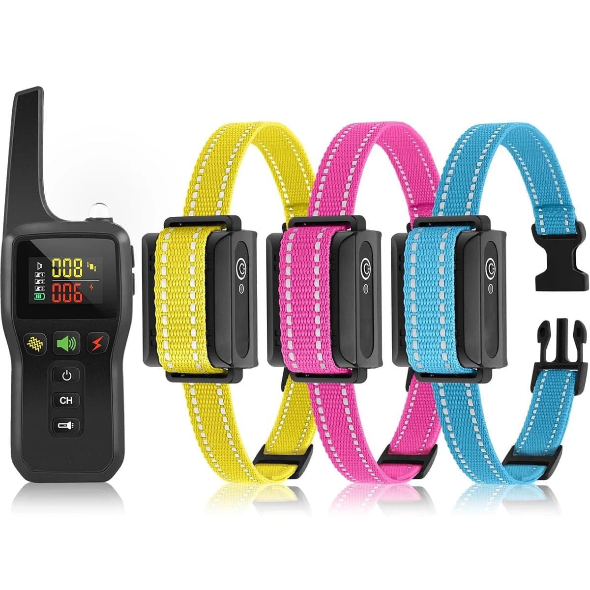 Dog Training Collar with Remote Waterproof& Rechargeable Bark Collar for Dogs Rechargeable Anti Barking