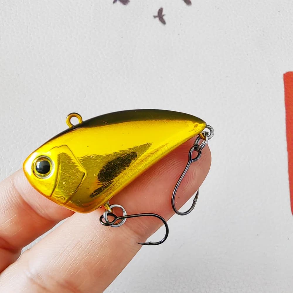 Mukun Esche Artificiali VIB a Rapido Affondamento 2.9g 3.8g 7.3g, Wobbler a Vibrazione Veloce per la Pesca di Persico e Spigola, 1 pz