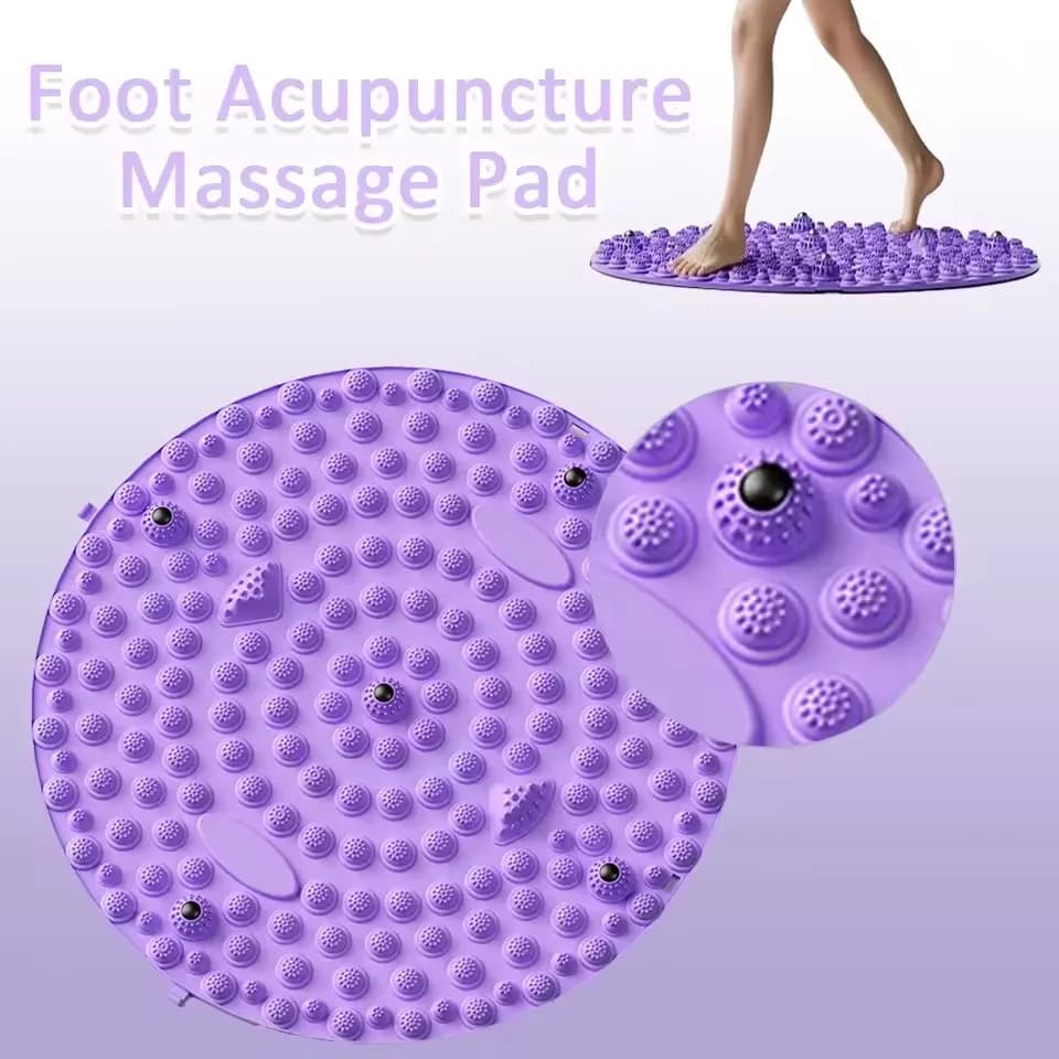 Tappetino magnetico per massaggio ai piedi TPE Digitopressione Tappetino per yoga Tavola per pressione delle dita Rilassamento muscolare Piedi Allenamento Strumenti per massaggiatore dei punti di agopuntura